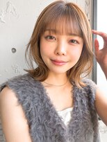 アグノス 青山(Agnos) ◎ミニウルフホワイトグレージュデジタルパーマチェリーブラウン