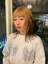 シーズ 栄(sea's) ミディアム×顔周りのレイヤーとルーツカラー