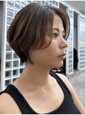 イメチェン外ハネボブ美髪ワイドバングレイヤー