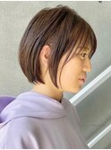 ☆ホワイトグレージュミニウルフチェリーブラウンブリーチ[船橋]
