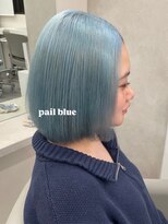 ベレーザ 渋谷(BELEZA)&nbsp;14405ブリーチ＆ダブルカラーネイビーブルーカラー韓国風ボブ