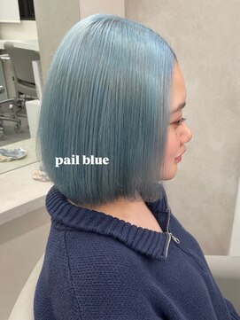 ベレーザ 渋谷(BELEZA) 14405ブリーチ&ダブルカラーネイビーブルーカラー韓国風ボブ
