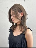 松尾菫菜/ハッシュカット/レイヤーカット/オリーブカラー
