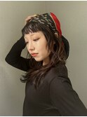 ニュアンスパーマ/スカーフアレンジ/オン眉パーマ