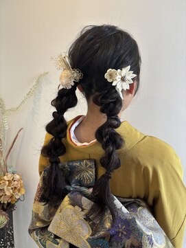 アンジュール 成人式ヘアセット