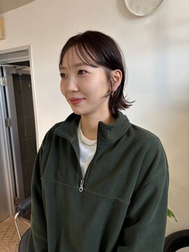  fit stand 千葉/ショートボブ/カット/パーマ/ダブルカラー/トリートメント/縮毛矯正 イメチェン/ピンクベージュ/アンブレラカラー[千葉]