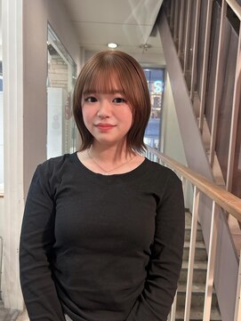 ディーボーイ 下通本店(D-BOY) ボブ×ブリーチなしベージュ