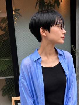 バートランド 白楽(Bertland) 島田/丸みショート 黒髪 暗髪 黒染め無しダークアッシュブラウン