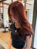 エイム ディクト ヘアー プロデュース(ame D.C.T HAIR PRODUCE) ブリーチなし◎オレンジカラー
