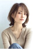 40代50代60代/白髪ぼかしハイライトミディアムレイヤー