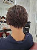 20代30代40代/大人可愛いひし形ハンサムショートボブ前下がり