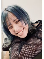 ビューティブロー ビービー(Beauty Blow B.B)&nbsp;ミディアムレイヤーケアブリーチダブルカラーブルーアッシュ