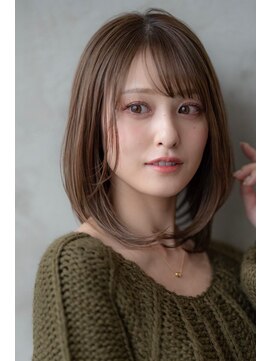 オースティン 登戸向ケ丘遊園(AUSTIN) 大人かわいい前髪セシルカットココアブラウンフリンジウェーブ