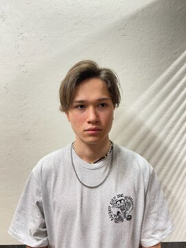髪屋 センターパート風かきあげスタイル