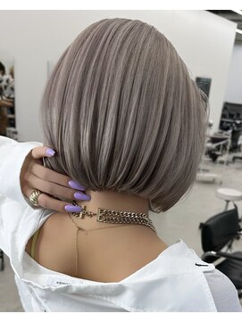 リノート バイ エゴル 太田川(Linoet by ENGOL) 保存必須【海外風ハイトーンボブ】グレージュカラー