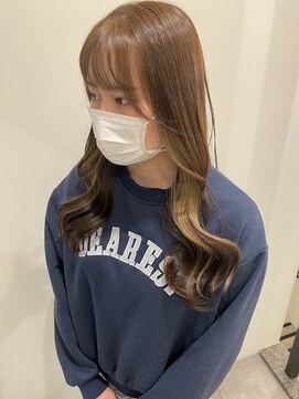 ユニコ(unico) イヤリングカラー/ブリーチ/グレージュカラー