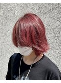 メンズボブ/レッドカラー