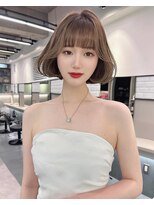 リリー(Lilley)&nbsp;【lilley 稲永麻衣】切りっぱなしボブ+顔まわりカット+韓国ヘア