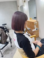 チェレ アズーリ 狭山店(Chere azuri)&nbsp;切りっぱなしボブ・パッツとボブ・ピンクラベンダー