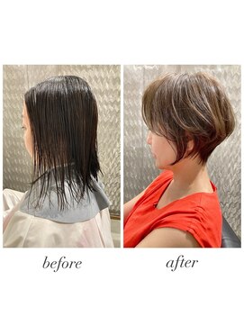 レリーキルト 岡本(RelyQuilt) お客様before&after13髪質改善/ショート/ボブ【岡本/芦屋/三宮】