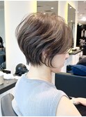 30代40代50代絶壁解消ひし形白髪ぼかし大人ショートボブ