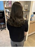 【担当きょうこ】透明感赤み消しオリーブベージュ小顔ミディアム