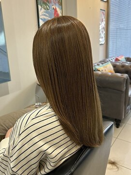 ミルキーキャメルベージュ×シルキーストレート