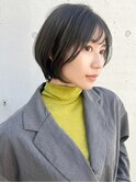 ハンサムショート/前髪あり/マッシュショート/前下がりショート