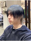 メンズウルフカット/中性ウルフカット/顔まわりレイヤーウルフ