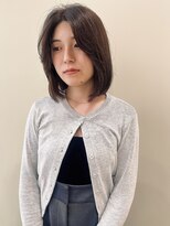 ディスモーメント(this moment)&nbsp;前髪長めボブ×ブラウンベージュ