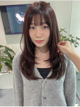 レフ(LEF) 20代/30代/ハッシュレイヤー/毛先カール/コーラルベージュ