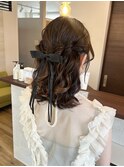 ふわふわハーフアップarrange
