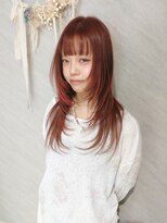 ハイストリートヘア(High street Hair)&nbsp;ウルフレイヤー×ピンクアッシュ+ピンクハイライト