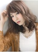 フェミニン×無造作ウェーブ