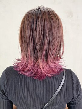 アルバム 銀座(ALBUM GINZA) ラベンダーミディ_外ハネボブアッシュブラウン_ba272412