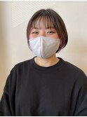 インナーパープル × ショートボブ