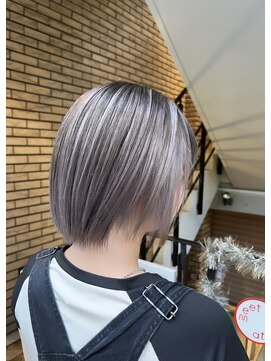 ラフ(LAFF) #黒髪#ボブルフ#ネビージュ#小顔#ワンレン