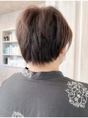 福山キャアリー小顔補正立体カットショートヘア ショートボブ
