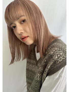 トリッカ 代官山(tricca) 艶髪ミルクティーベージュ/ケアブリーチ/Wカラー