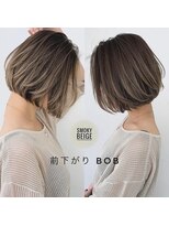 トルネード(TORNADO) 外国人風前下がりボブ、スモーキーベージュ n1.11