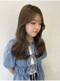 ブリーチなし/オリーブベージュ/顔まわりカット/韓国風