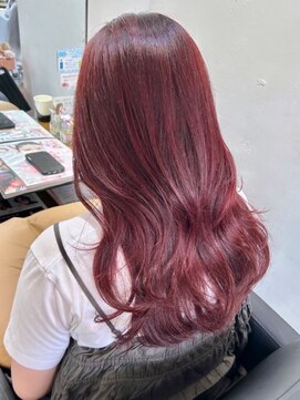 シエルバイアフロート(ciel by afloat) 〇赤髪 チェリーレッド ブリーチなし 韓国ヘア