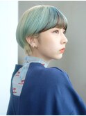 フェザーショート似合わせカットクラゲヘアー_ba435623