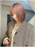 大平/切りっぱなしボブ顔まわりレイヤーケアブリーチ吉祥寺20代