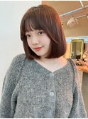 【北澤華】小顔シースルー前髪黒髪ボブルフ
