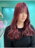 ピンク/チェリーピンク/バイオレット/波巻き/外巻き