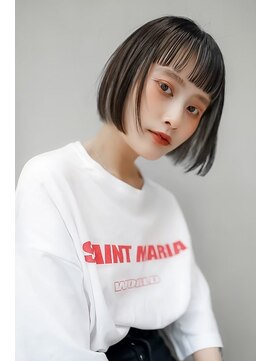 ギークス(GEEKS) 【GEEKS渋谷】重めボブ/インナーカラー/春カラー/オン眉/モード