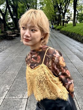 ロンドエニカ 大宮(Lond enika) イメチェン外ハネボブ美髪ワイドバングレイヤーショート/大宮