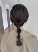 編み下ろしヘアアレンジ/パーティヘア