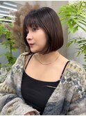 【GEEKS渋谷】切りっぱなしボブ/透明感カラー/ショコラブラウン
